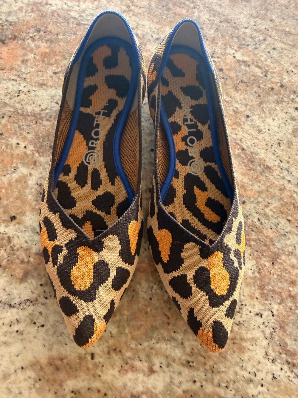 Rothy’s Leopard Print Pointed Toe Women’s Flats